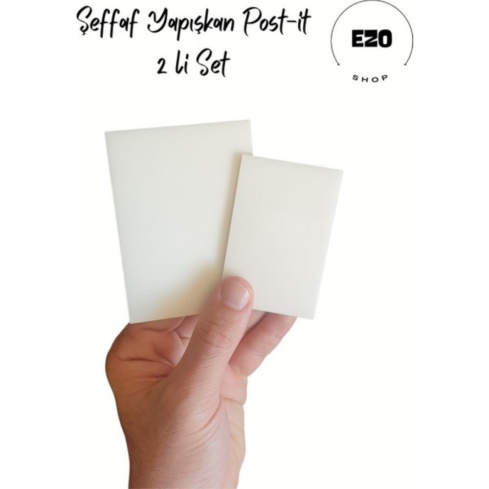 Ezoshop Şeffaf Renkli Postit Yapışkan Post-It Not Kağıdı Karenot - 2 Li Set - Beyaz Not Defteri & Bloknot Fiyatı