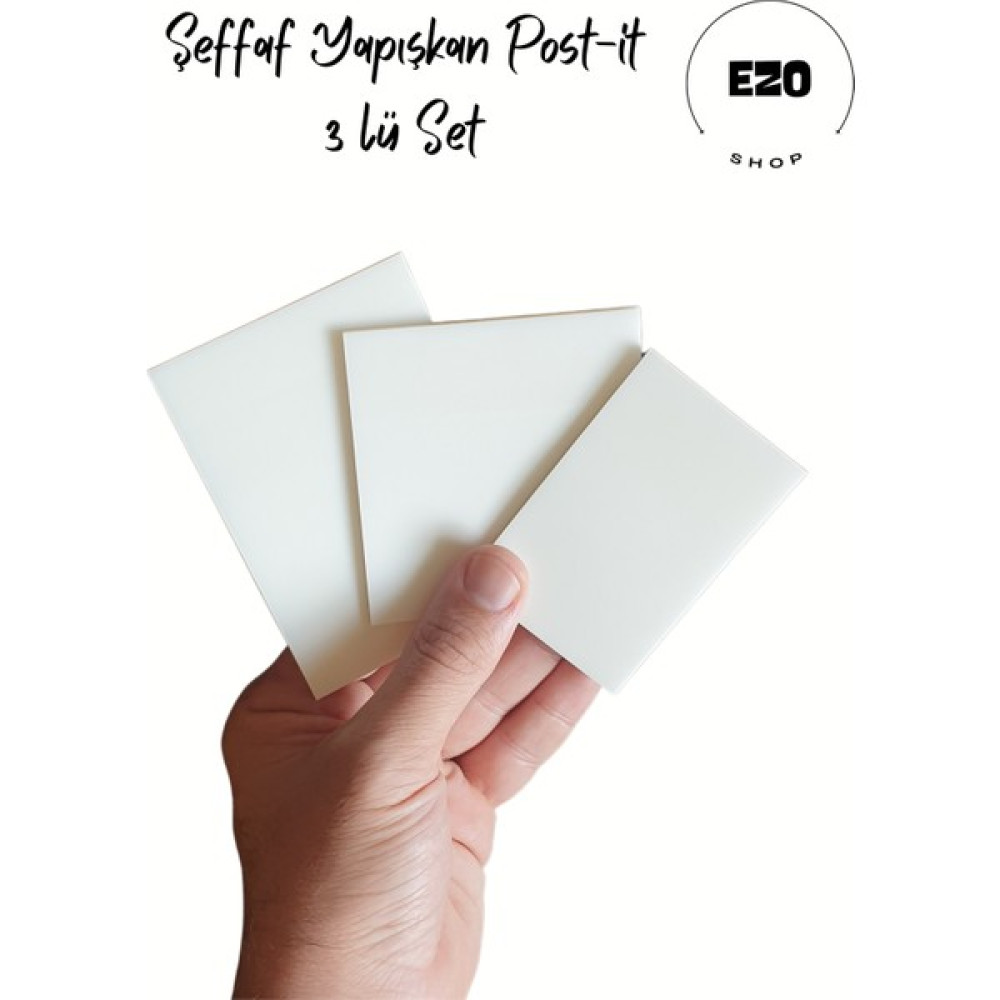 Ezoshop Şeffaf Renkli Postit Yapışkan Post It Not Kağıdı Karenot 3 Lü Set Beyaz Not Defteri & Bloknot Fiyatı