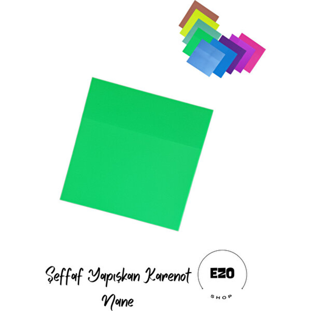 Ezoshop Şeffaf Renkli Postit Yapışkan Post-It Not Kağıdı Karenot Nane Not Defteri & Bloknot Fiyatı
