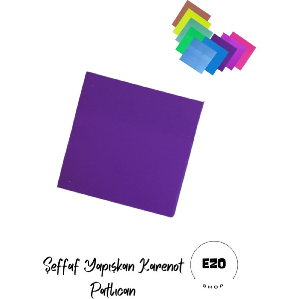Ezoshop Şeffaf Renkli Postit Yapışkan Post-It Not Kağıdı Karenot Patlıcan Not Defteri & Bloknot Fiyatı