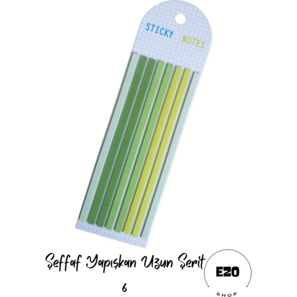 Ezoshop Uzun Serit Postit Seffaf Yapiskanli Not Kagidi Kirtasiye Post It - Uzun Şerit 6 Not Defteri & Bloknot Fiyatı