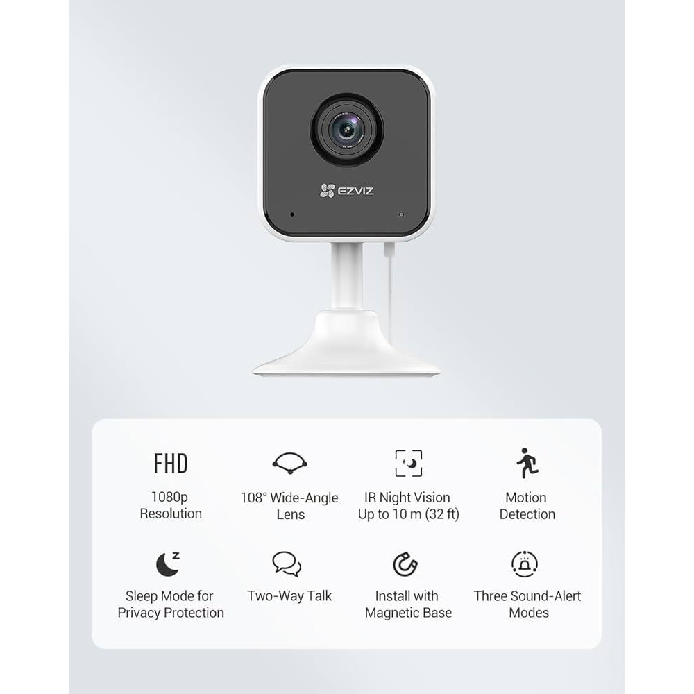 Ezviz H1C - 2 MP 108° Geniş Açı Küp Kamera 1080p; 108° lens; Çift yönlü konuşma; Manyetik taban; IR 10m; İnsan algılama; Sesli uyarı; Uyku modu; m... SSD / Solid State Drive Fiyatı