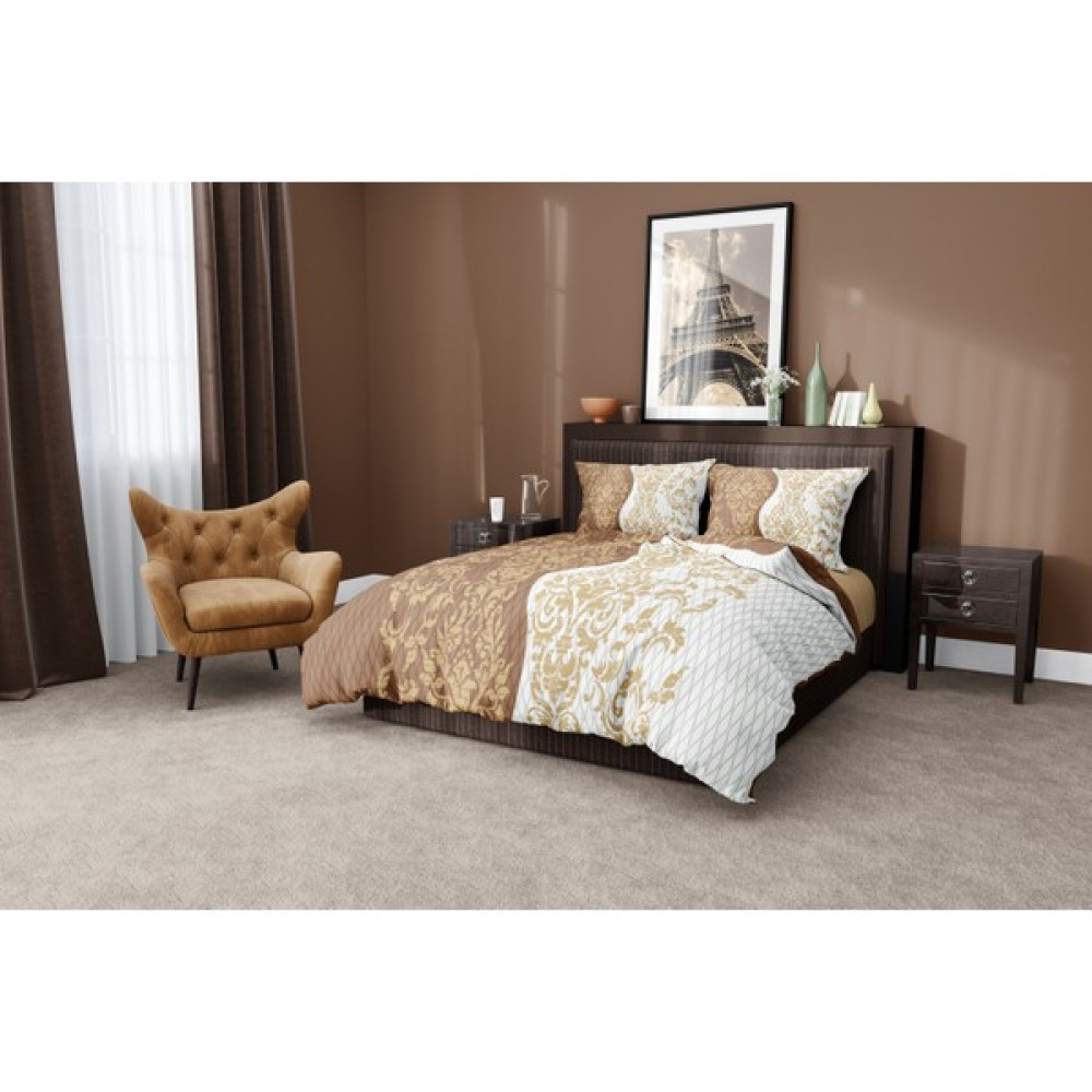 Ezya Home Çift Renkli Pamuklu Nevresim ( 4 Parça ) - Kahverengi - Beyaz - 200 x 220 cm Nevresim Takımı Fiyatı