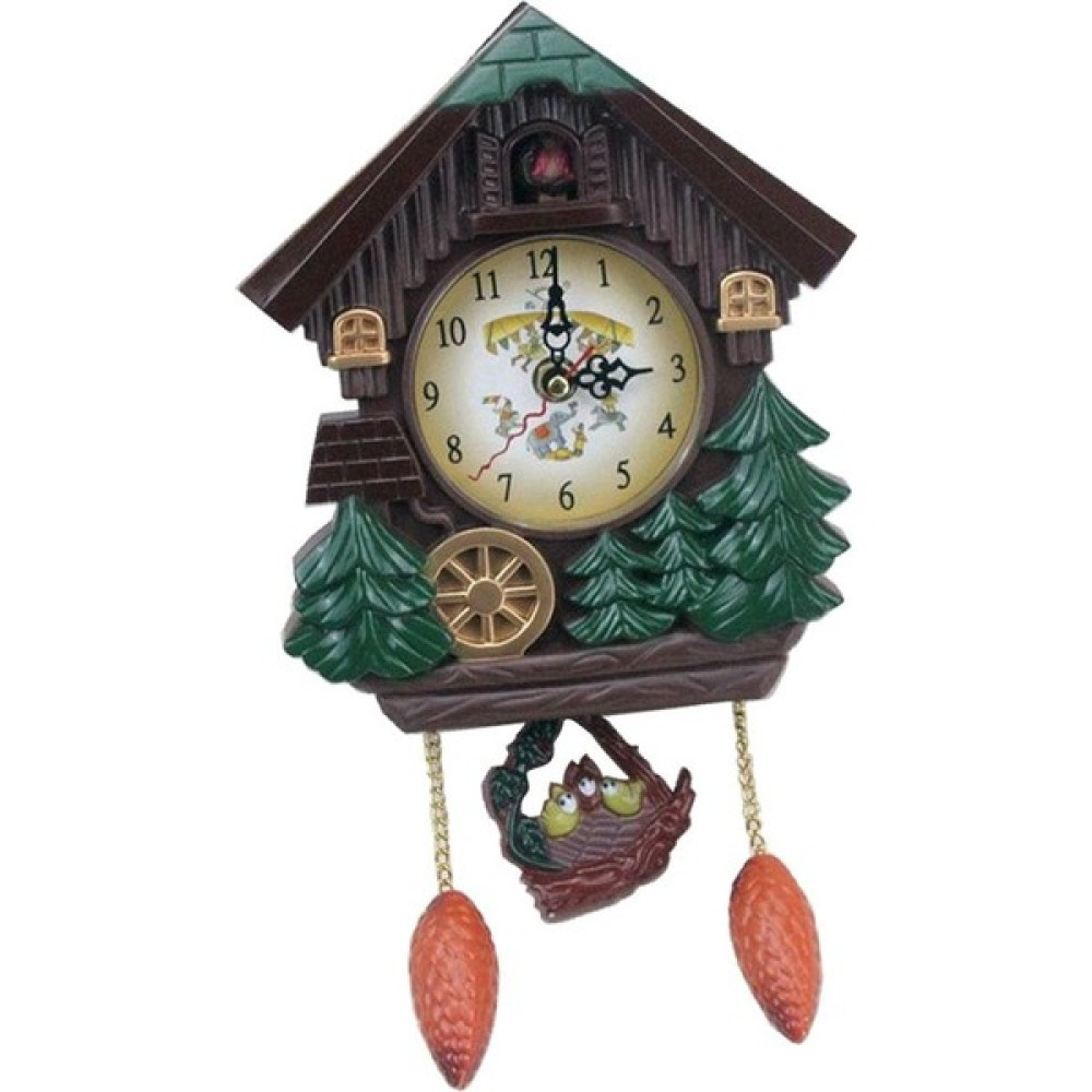 F Fityle 1 Adet Vintage Guguklu Saat Orman Kuvars Salıncak Duvar Çalar Saat (Yurt Dışından) - Yeşil Dekoratif Saat Fiyatı