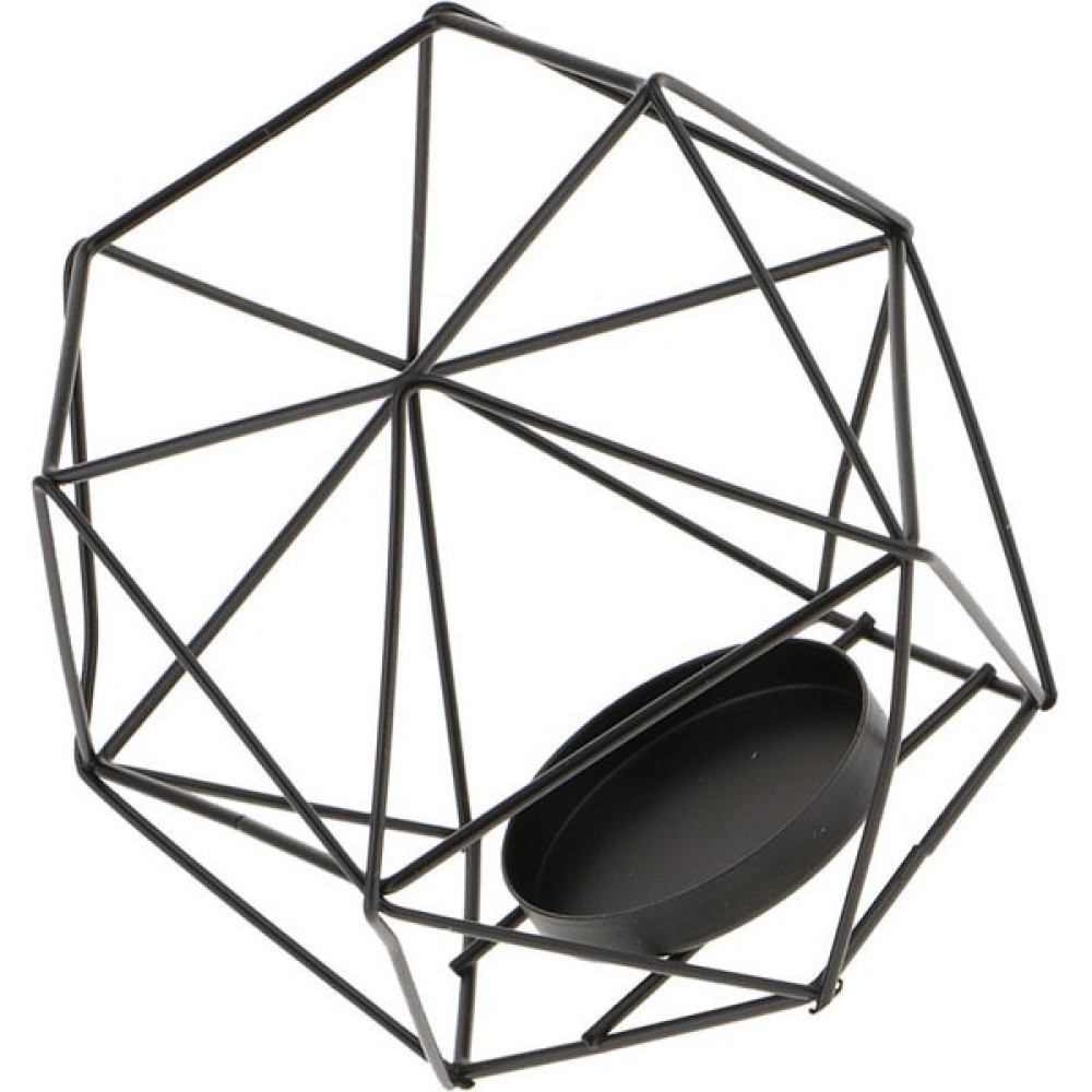 F Fityle 3D Geometrik Düğün Geometrik Şamdan Adil Mum Çay Işık Tutucu Siyah (Yurt Dışından) Şamdan Fiyatı