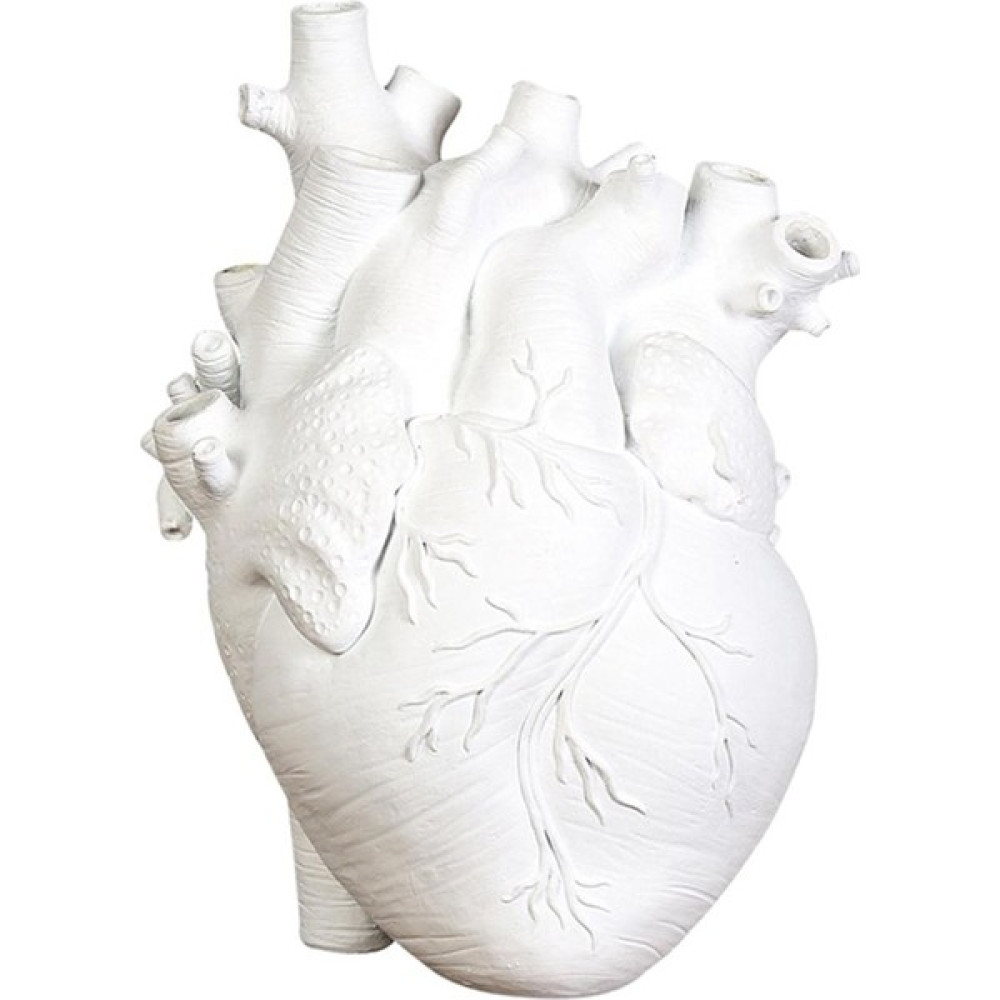 F Fityle Anatomik Kalp Vazo Reçine Saksı Masaüstü Süs Ev Raf Dekor-Yeni Beyaz 15X10.5X21 cm (Yurt Dışından) - Mavi Vazo Fiyatı