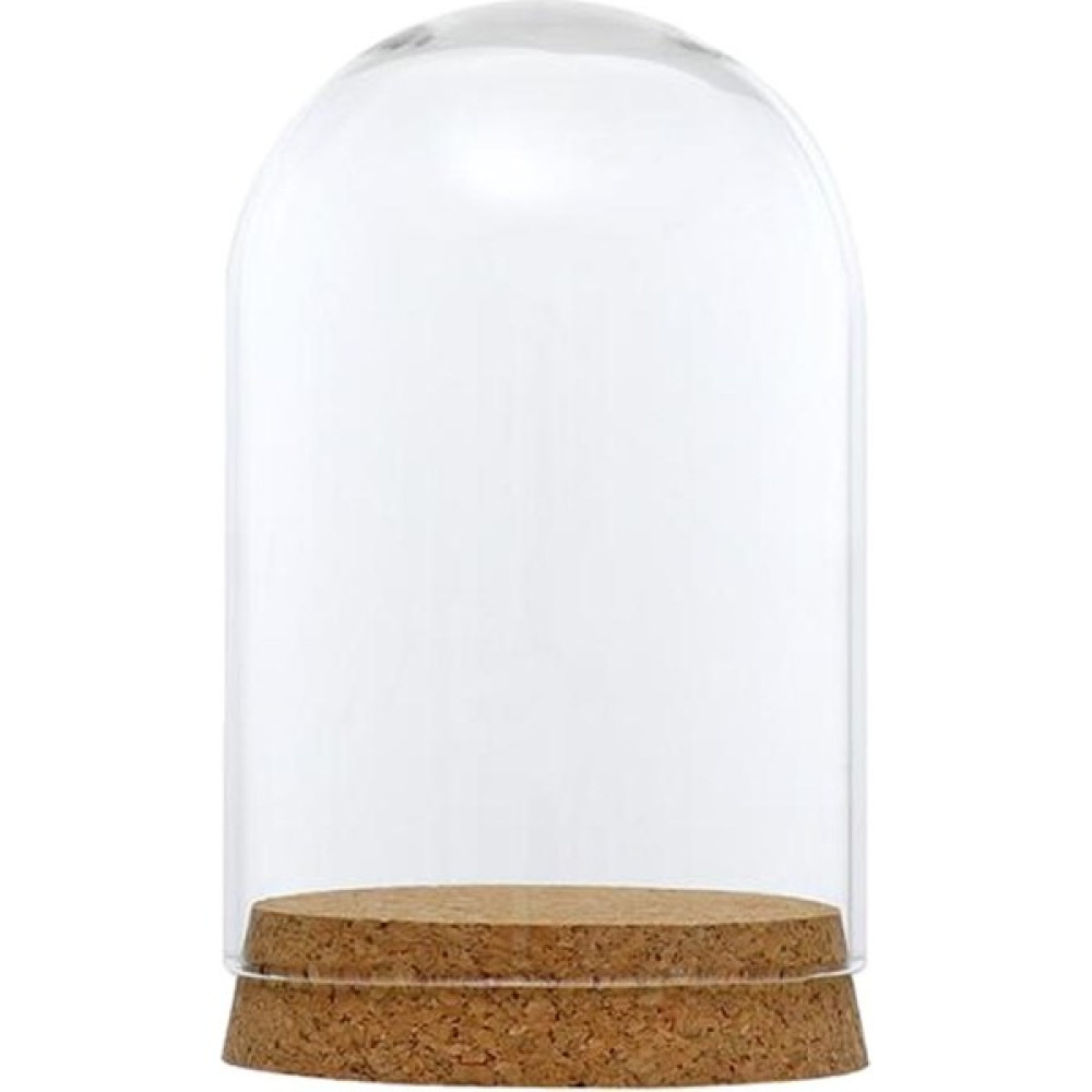F Fityle Cam Dome Çan Kavanoz Cloche Ekran Peri Bahçe Dekor ile Ahşap Baz 8X12 cm (Yurt Dışından) - Şeffaf Vazo Fiyatı