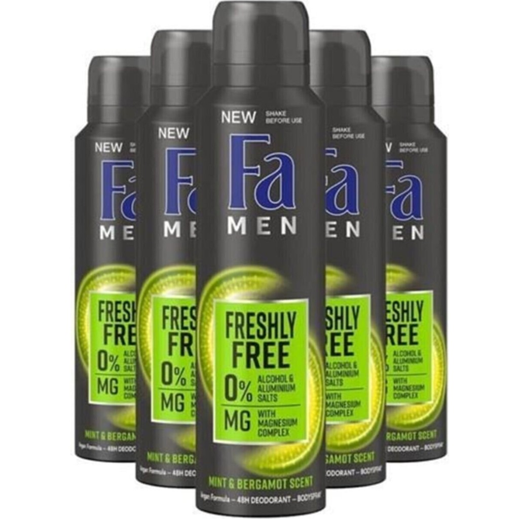 Fa Deodorant Men Freshly Free Nane-Bergamot 48 Saat 150ML x 5 Adet - 150 ml Deodorantlar Fiyatı