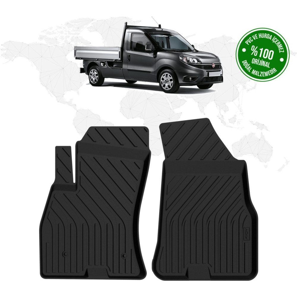 Fa Otomotiv Fiat Pratico 4d Havuzlu Paspas (Ön 2 Parça) 2012 – 2023 Model - Siyah Oto Paspas Fiyatı