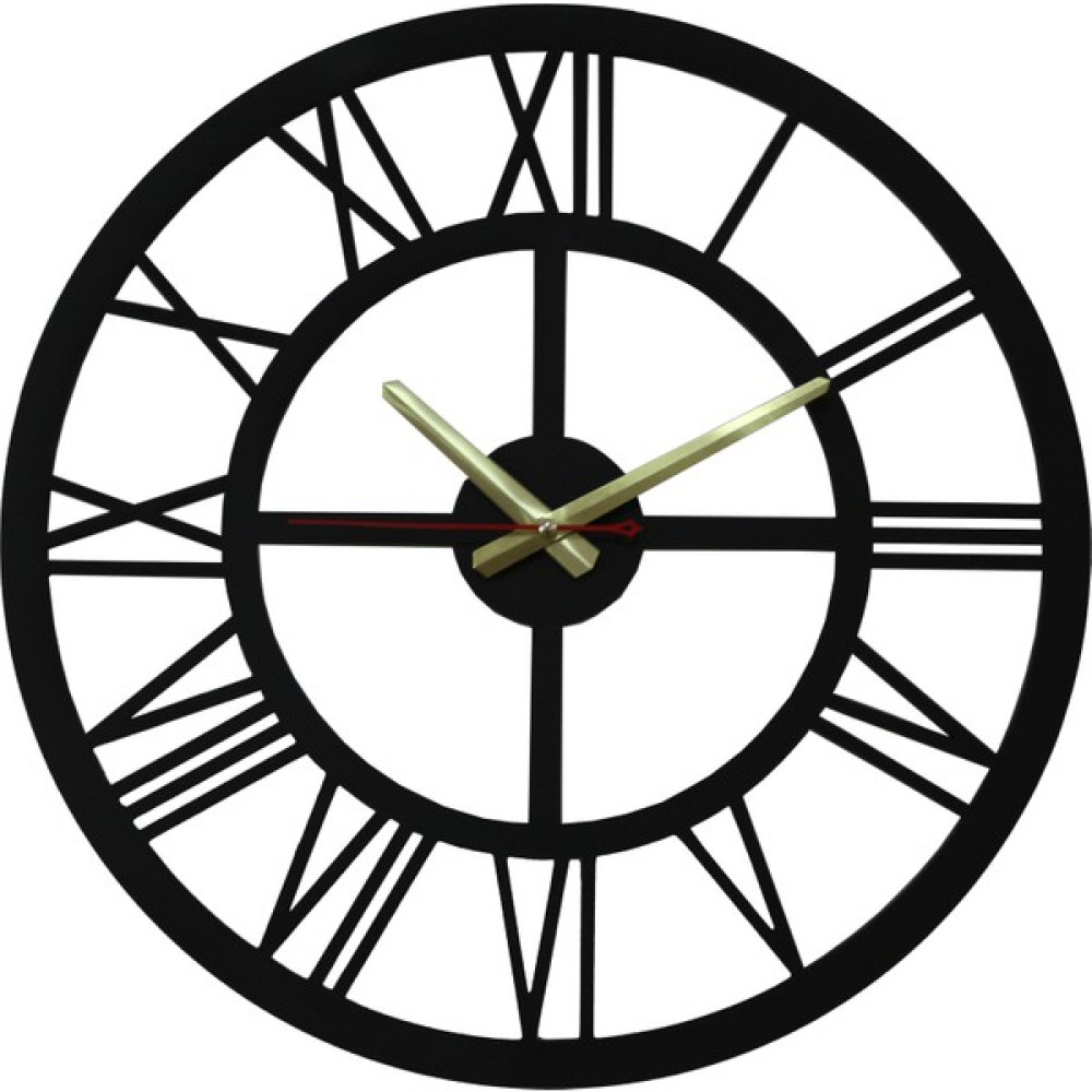 Faa Home Roma Rakam Metal Duvar Saati - 42 x 42 cm - Siyah Dekoratif Saat Fiyatı