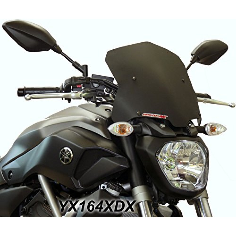 Fabbri Touring Windscren for Yamaha FZ07, Black Satined finish