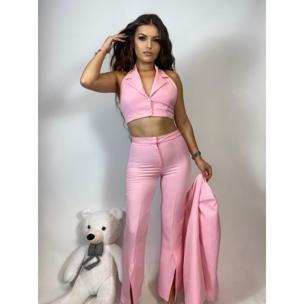 Fabbwomen Blazer Ceket Crop Yelek Pantolon 3'lü Takım Bayan Ceket Fiyatı