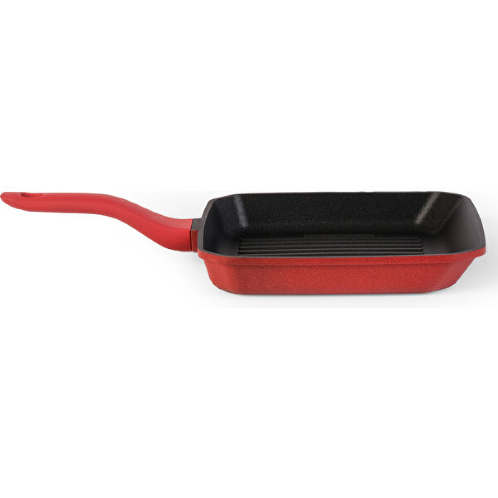 Fabcio Verona Yanmaz Yapışmaz Kare Grill Tava (Kırmızı- 26cm) Tencereler Fiyatı