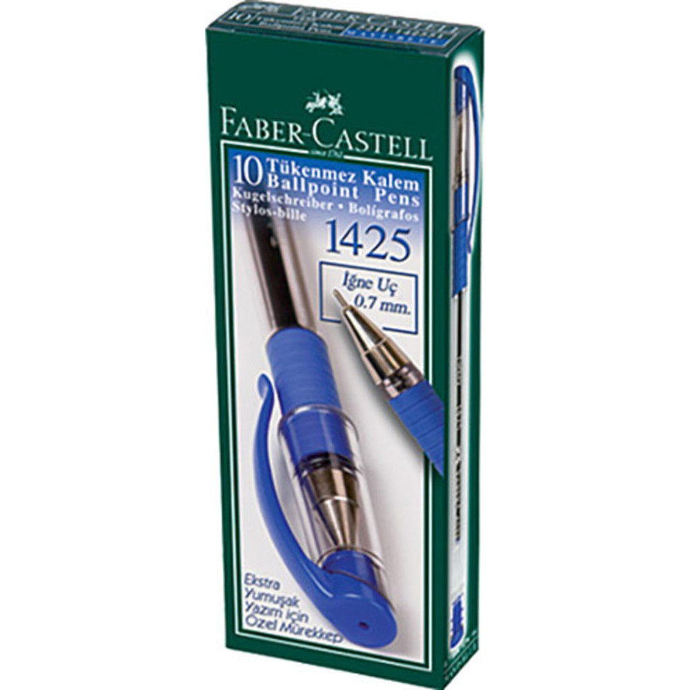 Faber Castell 10 Lu Paket Mavi 1425 Iğne Uçlu Tükenmez Kalem Tükenmez Kalem Fiyatı