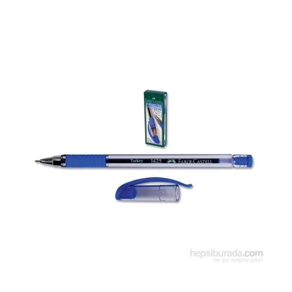 Faber-Castell 1425 İğne Uç Tükenmez Mavi 10'lu Kutu Kesik Uçlu (Kaligrafi) Kalem Fiyatı