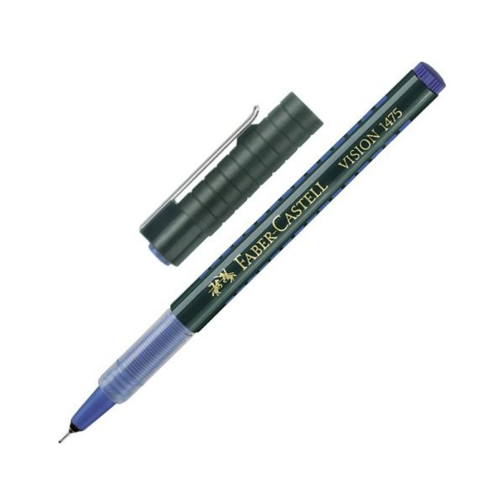 Faber-Castell 1475(5415)Vision Mavi İğne Uçlu Rollerball Kalem Kesik Uçlu (Kaligrafi) Kalem Fiyatı