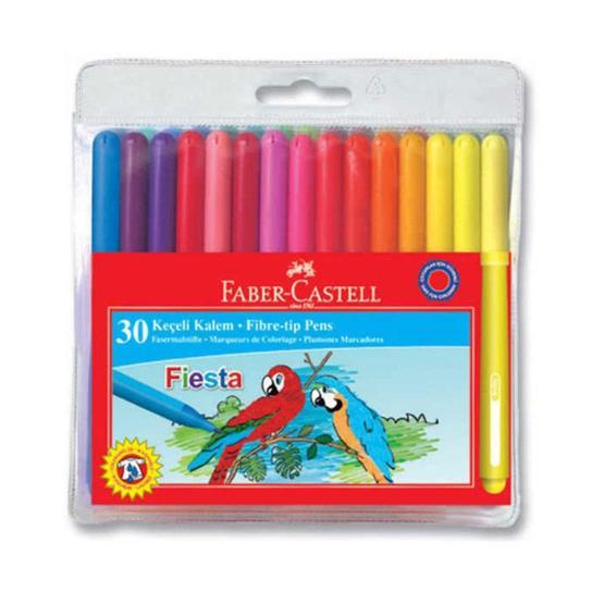 Faber-Castell 30'lu 5068350450 Fiesta Keçeli Kalem Keçe Uçlu Kalem Fiyatı