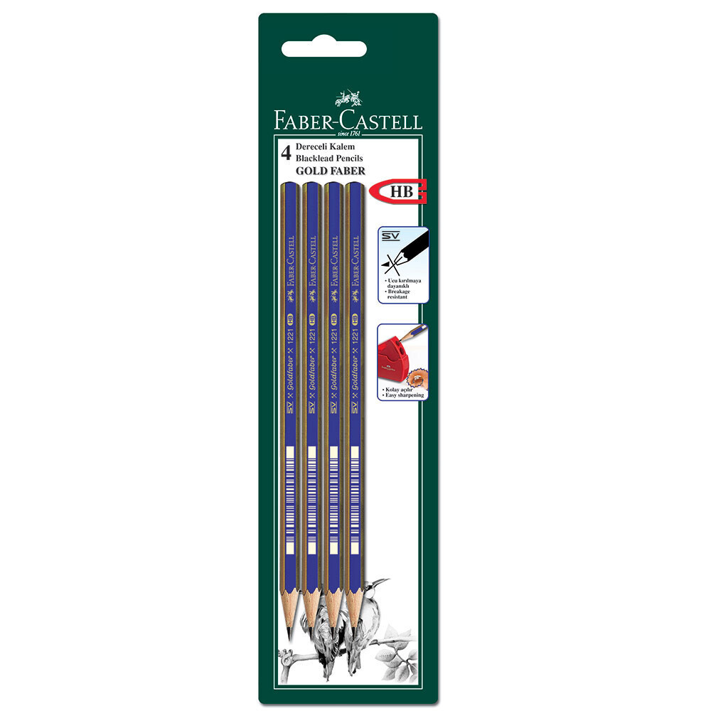 Faber Castell 4 Goldfaber Dereceli Kurşun Kalem HB Keçe Uçlu Kalem Fiyatı