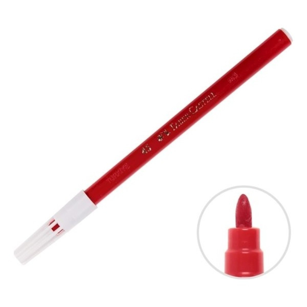Faber-Castell 45 Keçeli Kalem Kırmızı 10'lu Paket Keçe Uçlu Kalem Fiyatı