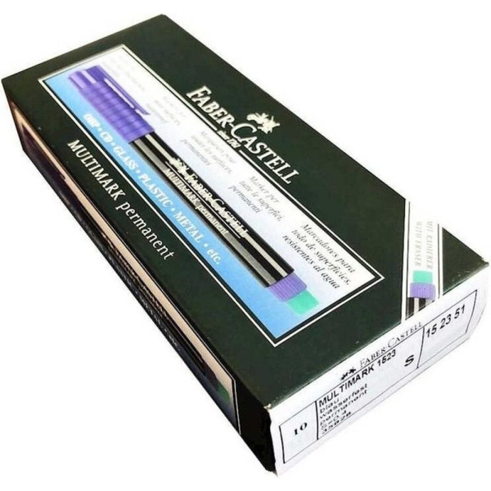 Faber-Castell Asetat Kalemi Per.m Seri Mavi 10'lu Paket 152521 - Tek Ebat - Yok CD-DVD-Asetat Kalemi Fiyatı