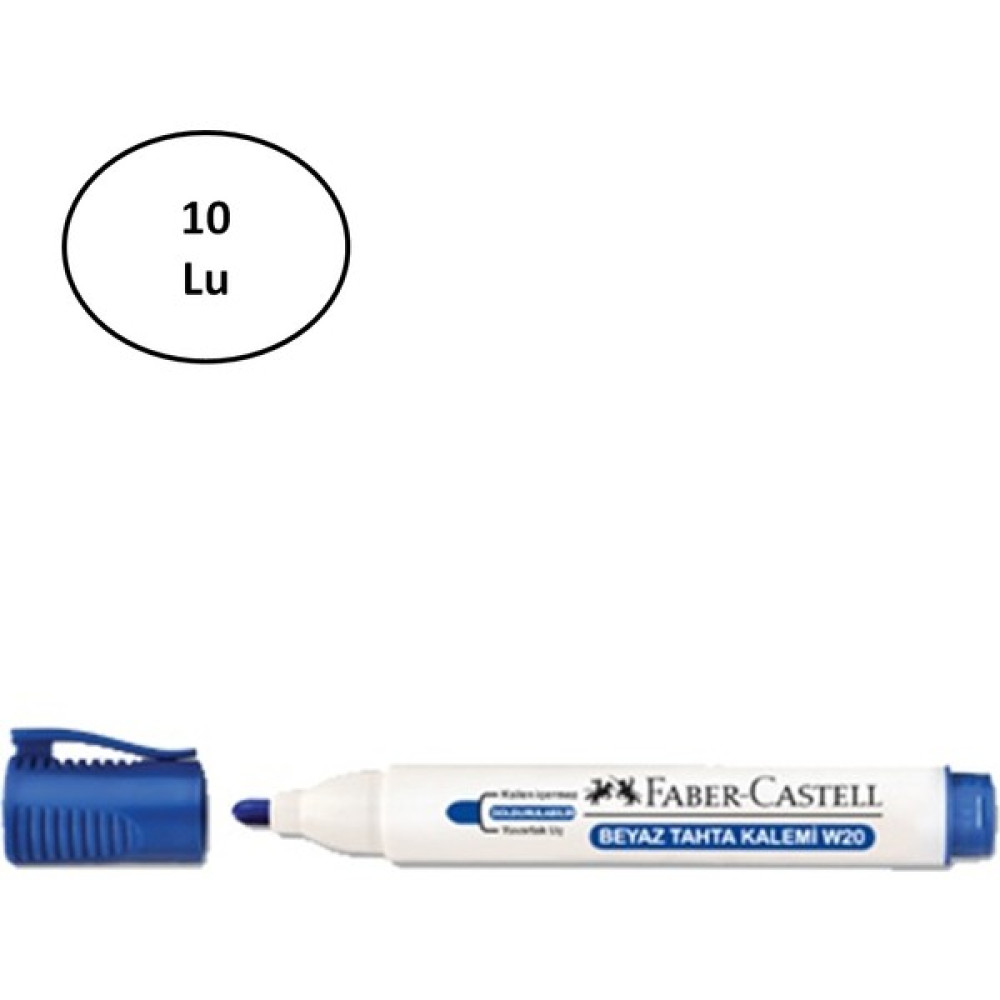 Faber Castell Beyaz Tahta Kalemi W20 Mavi 10 Lu Yazı Tahtası Kalemi Fiyatı