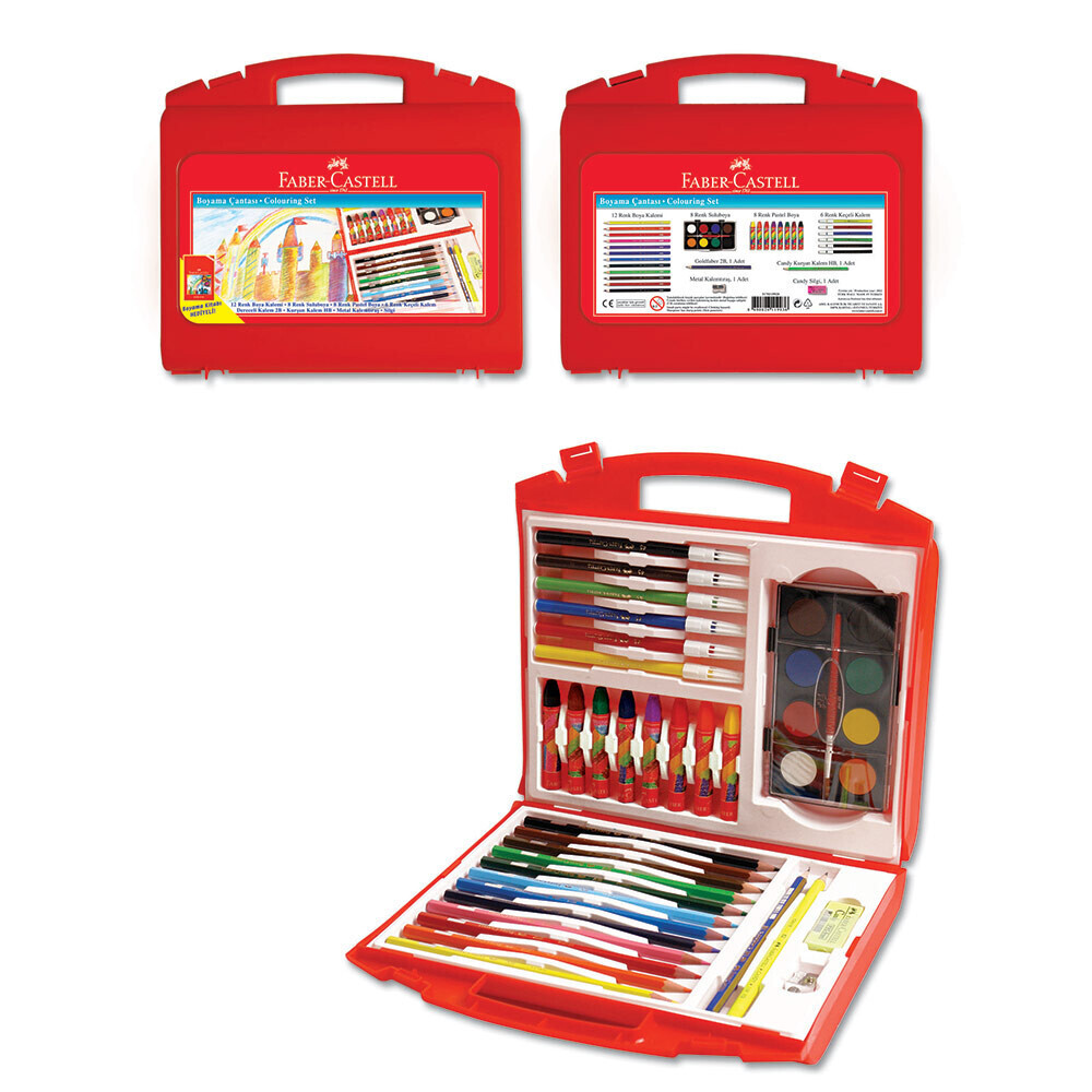 Faber Castell Çantalı Karışık Boya Seti Pastel Boya Fiyatı