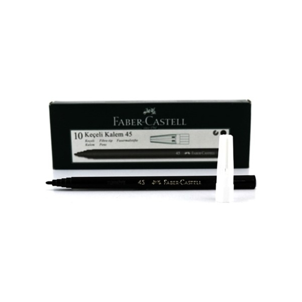 Faber-Castell Castel 45 Siyah Keçeli Kalem (Adet) Keçe Uçlu Kalem Fiyatı