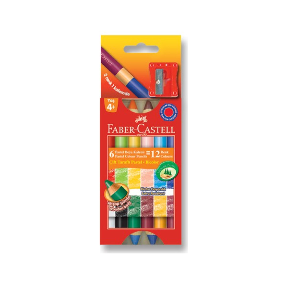 Faber-Castell Çift Taraflı Mum Boya 12 Renk Mum Boya Fiyatı
