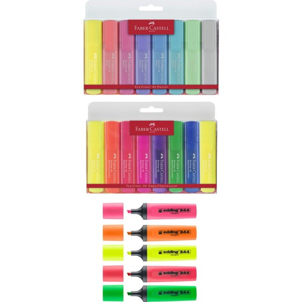 Faber-Castell - Edding 21 Renk Fosforlu Kalem Seti Fosforlu Kalem Fiyatı