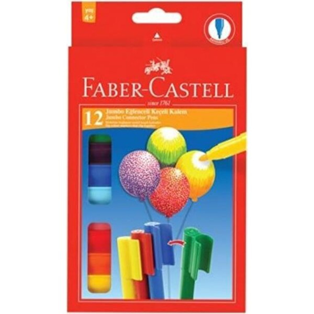 Faber-Castell Eğlenceli Jumbo Keçeli Kalem 12’li Keçe Uçlu Kalem Fiyatı