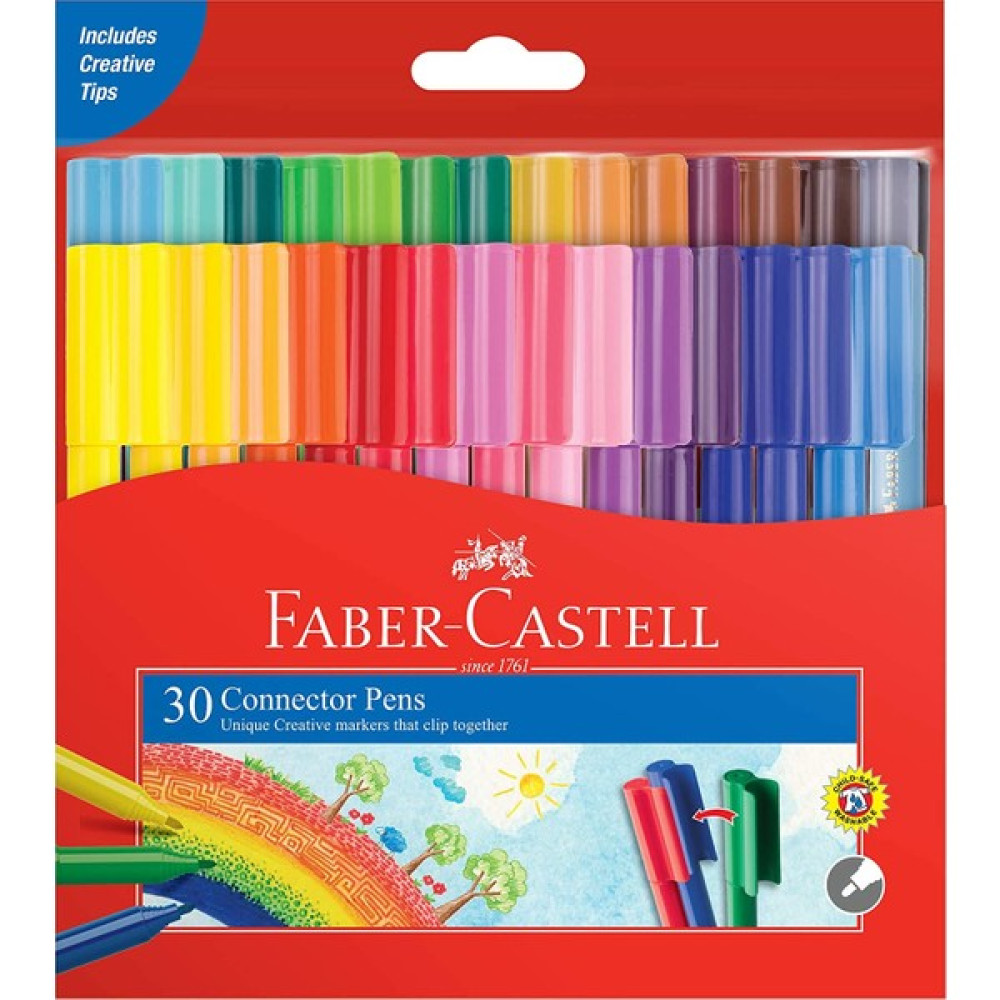 Faber-Castell Eğlenceli Keçeli Kartlı, 60'lı Set - 30'lu - Renkli Keçe Uçlu Kalem Fiyatı