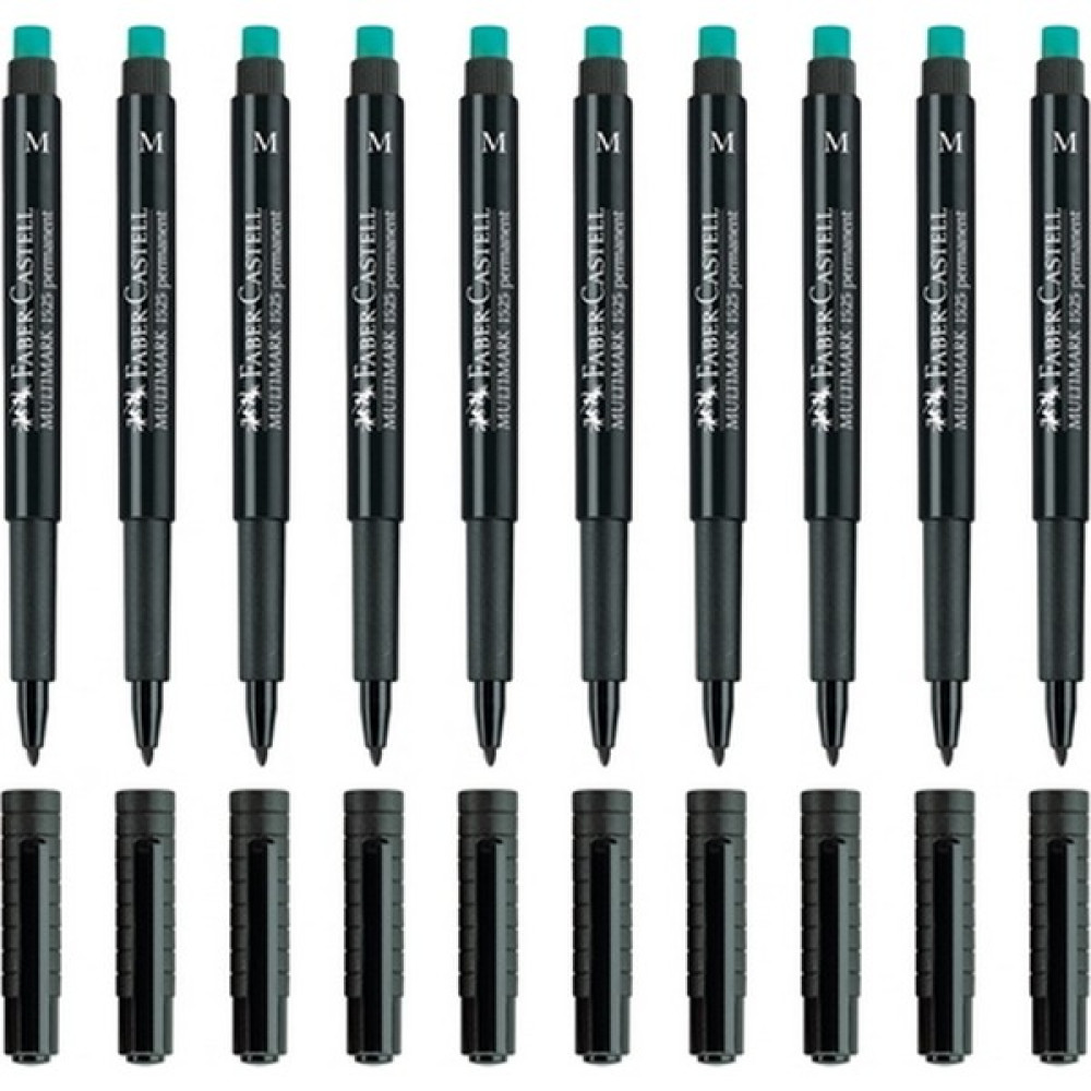 Faber-Castell Faber 1525 Kalın Uçlu Asetat Kalem Siyah 10'lu CD-DVD-Asetat Kalemi Fiyatı