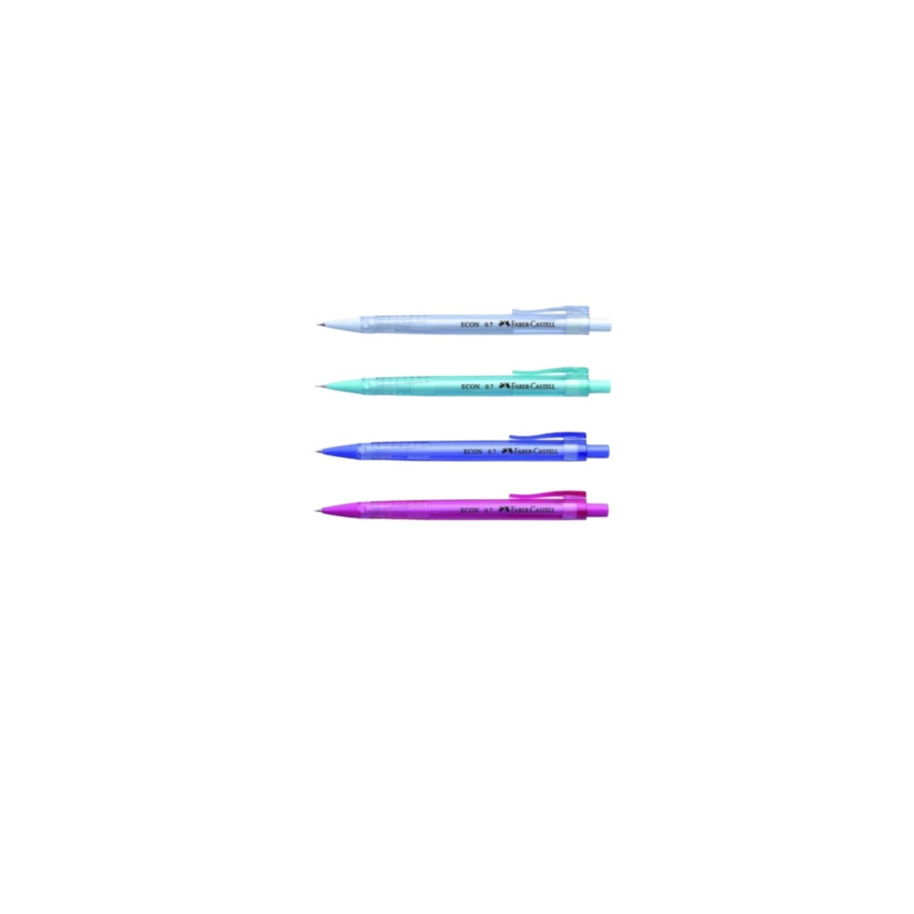 Faber Castell Faber Casell Econ 0.7 Uçlu Kalem Beyaz-mavi-mor-pembe 4lü Set Kalem & Yazı Gereçleri Fiyatı