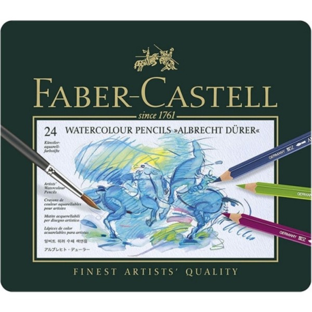 Faber-Castell Faber Castel Albrecht Dürer Watercolour Pencils Sulu Boya Kalemi 24'lü Metal Kutu Kuru Boya Kalemi Fiyatı