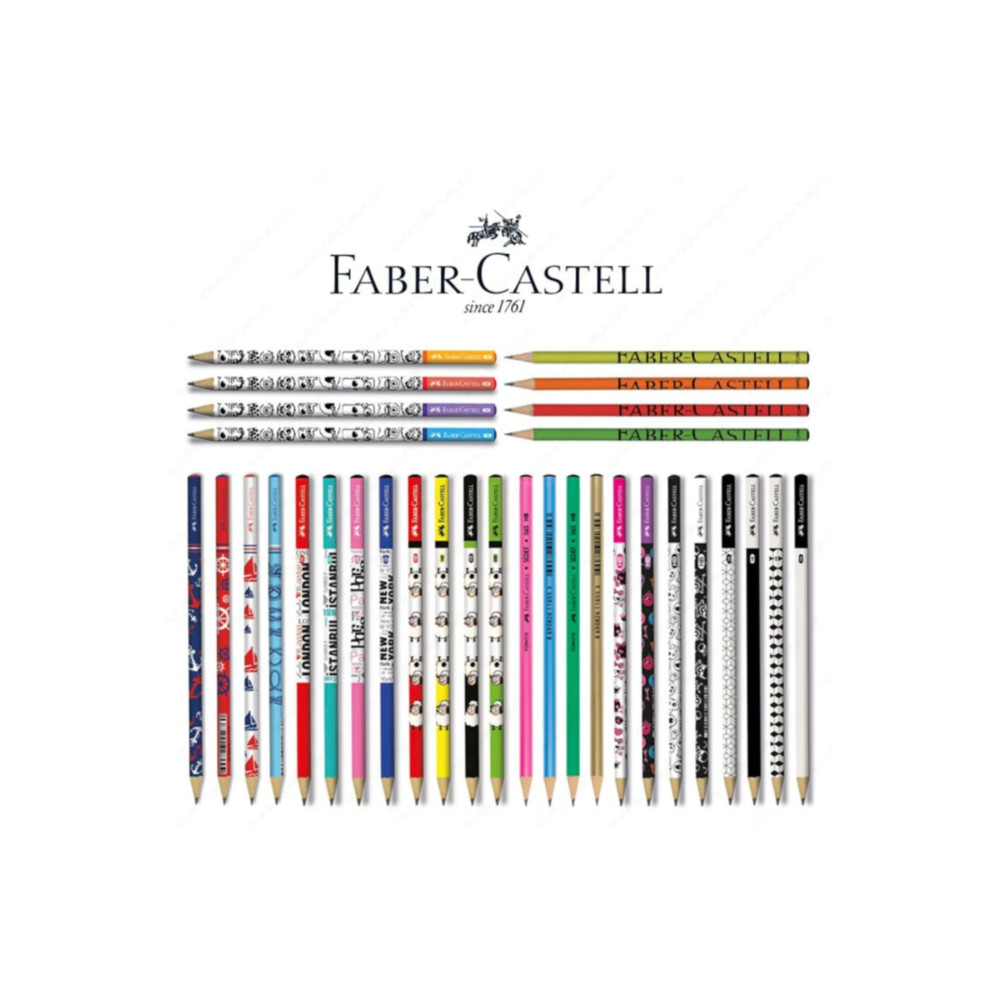 Faber Castell Faber Castel Lüx Mercanlı Karışık Yuvarlak Kurşun Kalem 12 Adet Kurşun (Ahşap) Kalem Fiyatı