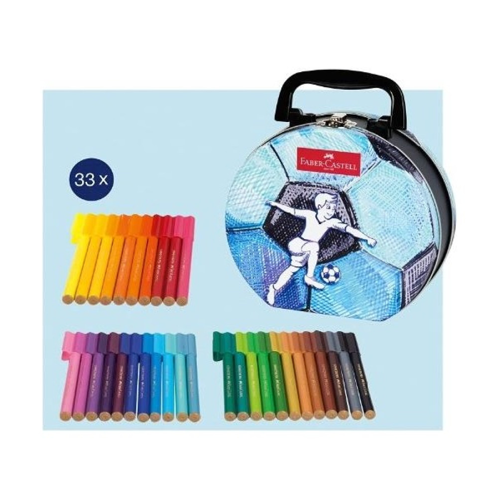 Faber-Castell Faber Castell Eğlenceli Keçeli Kalem Futbol Topu - Karışık-Çok Renkli - KEÇELİ BOYA KALEMİ - 33 LÜ Keçe Uçlu Kalem Fiyatı