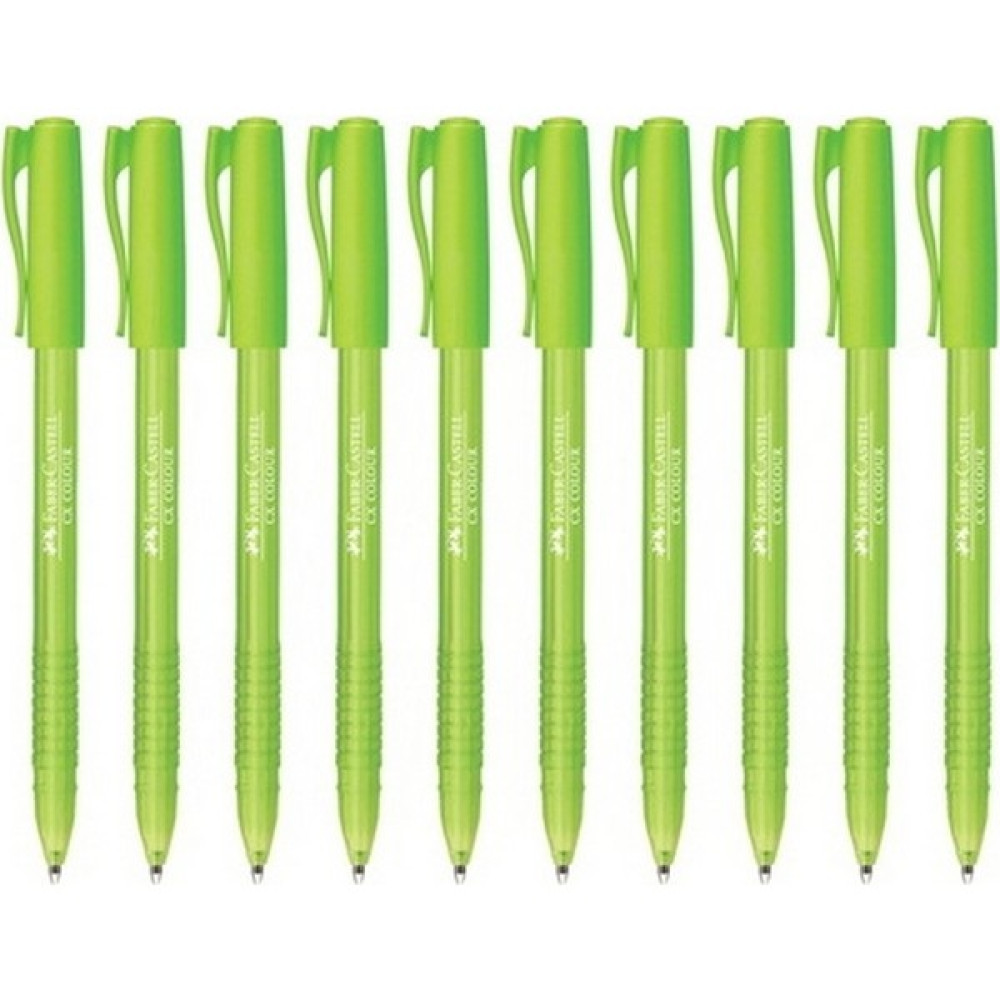 Faber-Castell Faber Cx Colour Renkli Tükenmez Kalem Açık Yeşil 10'lu Tükenmez Kalem Fiyatı