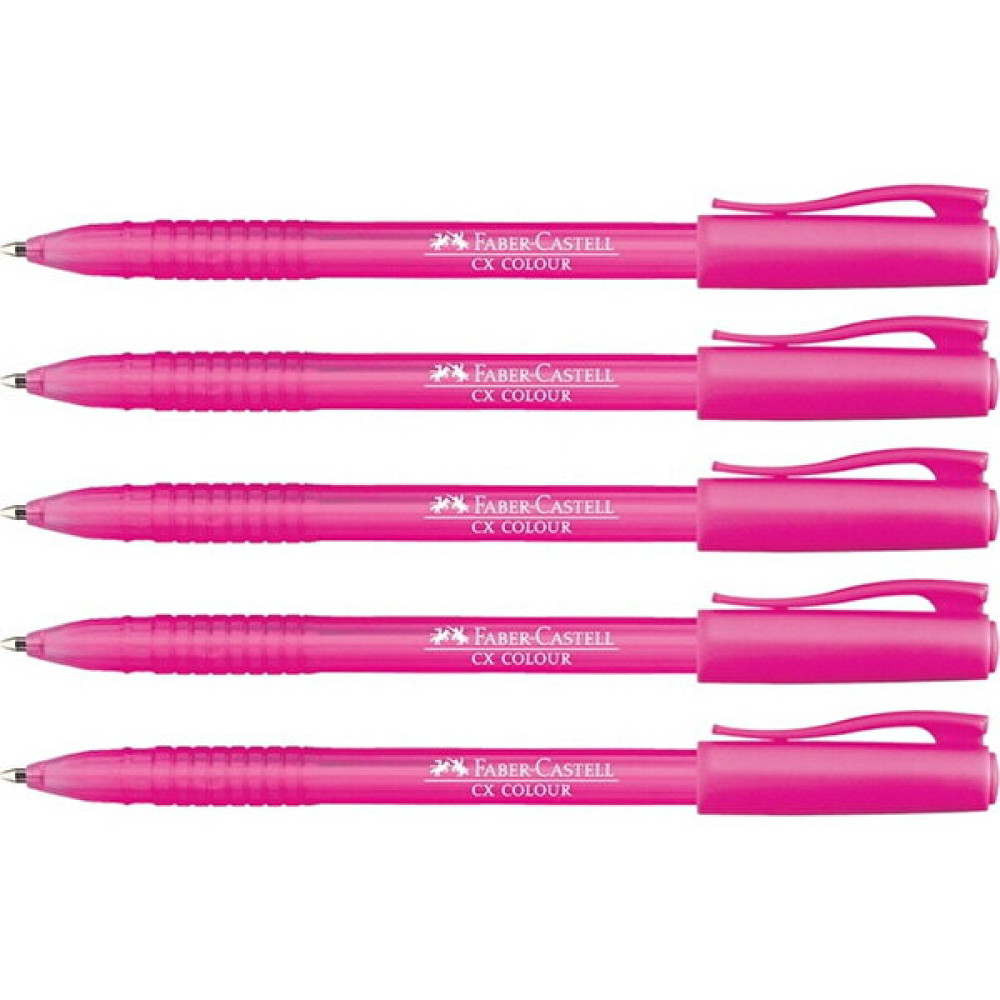 Faber-Castell Faber Cx Colour Renkli Tükenmez Kalem Pembe 5'li Tükenmez Kalem Fiyatı