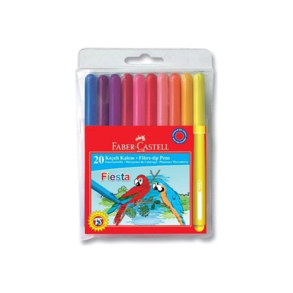 Faber-Castell Fiesta Keçeli Kalem 20'li Poşet Keçe Uçlu Kalem Fiyatı