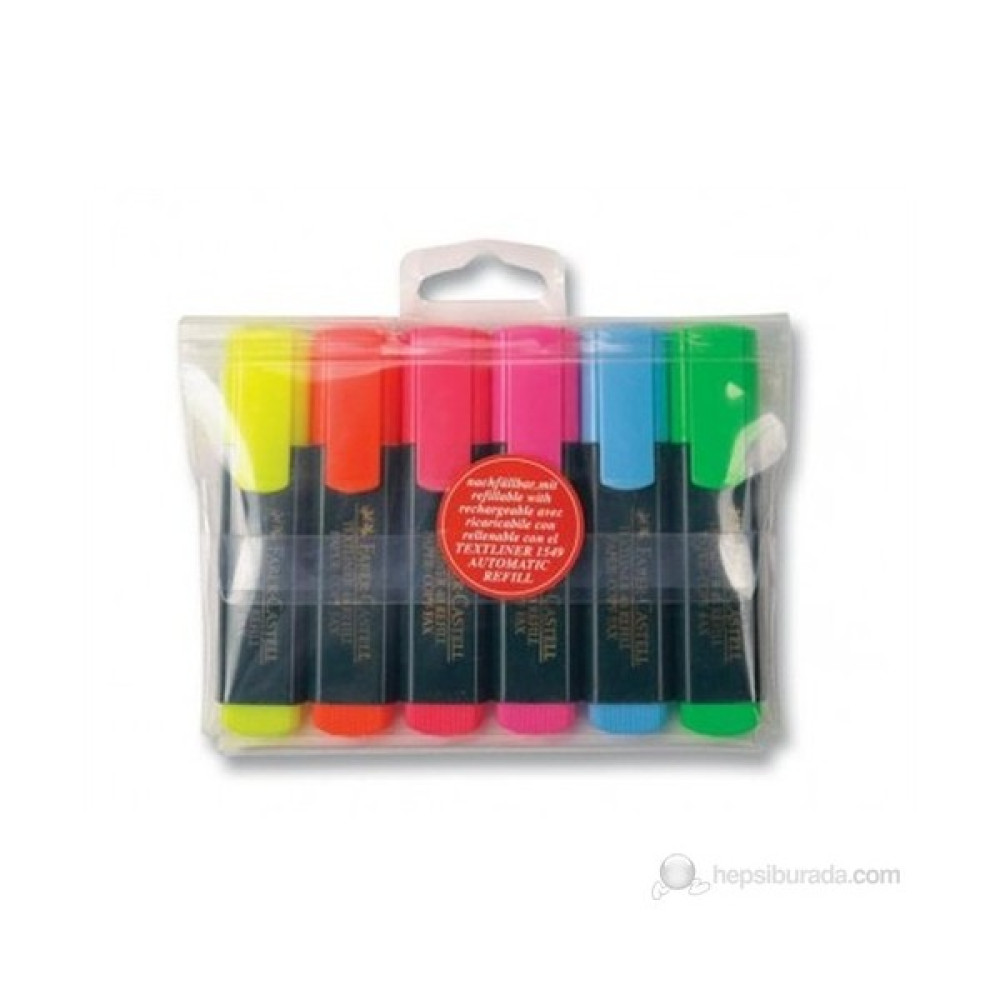 Faber-Castell Fosforlu Kalem 6'lı Poşet (5038154806) Fosforlu Kalem Fiyatı
