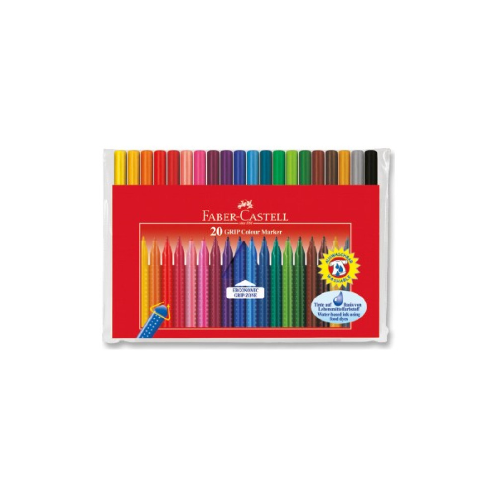 Faber-Castell Grip Keçeli Kalem 20'li Poşet Keçe Uçlu Kalem Fiyatı