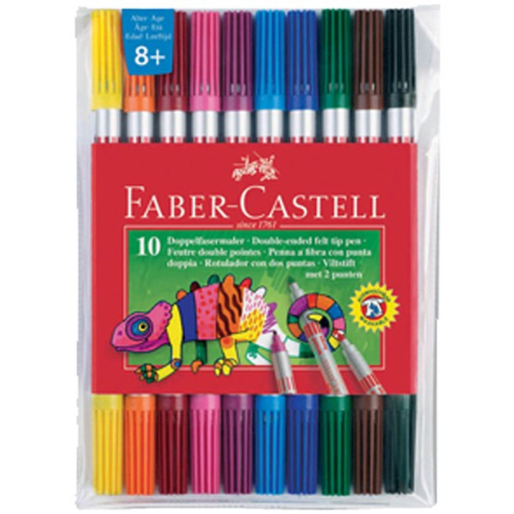 Faber-Castell Keçeli Kalem Çift Uçlu 10 Renk Keçe Uçlu Kalem Fiyatı