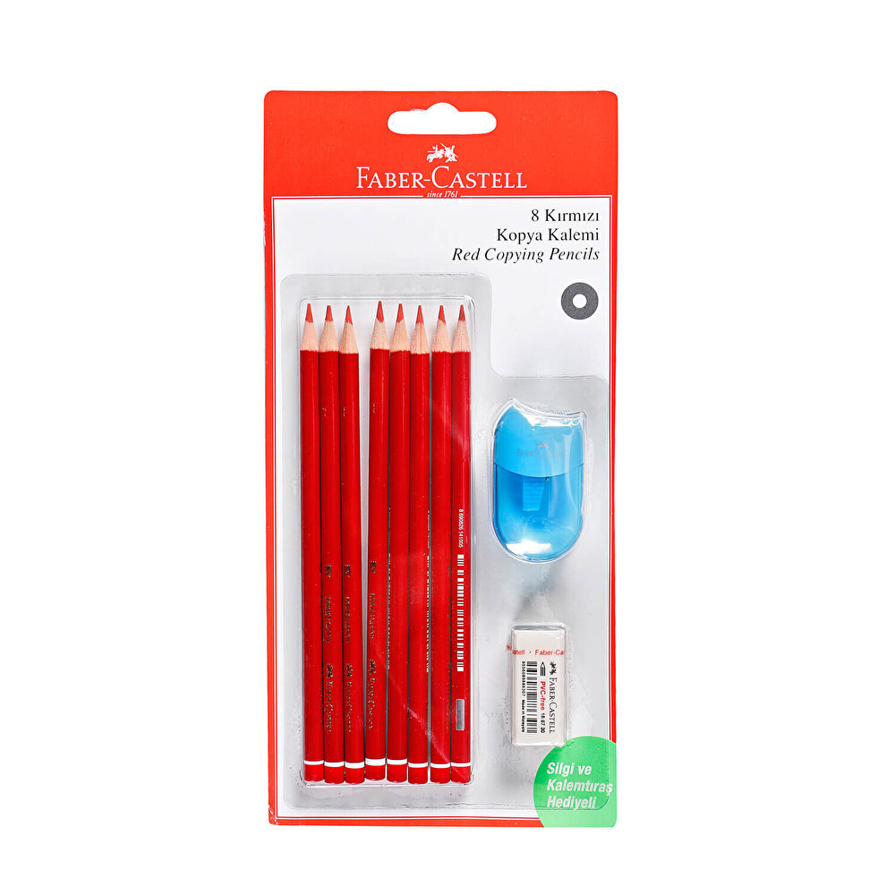 Faber Castell Kırmızı Kopya 8'li Set Kurşun (Ahşap) Kalem Fiyatı