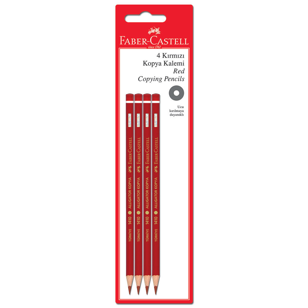 Faber Castell Kırmızı Kopya Boya Kalemi 4'Lü Kurşun (Ahşap) Kalem Fiyatı