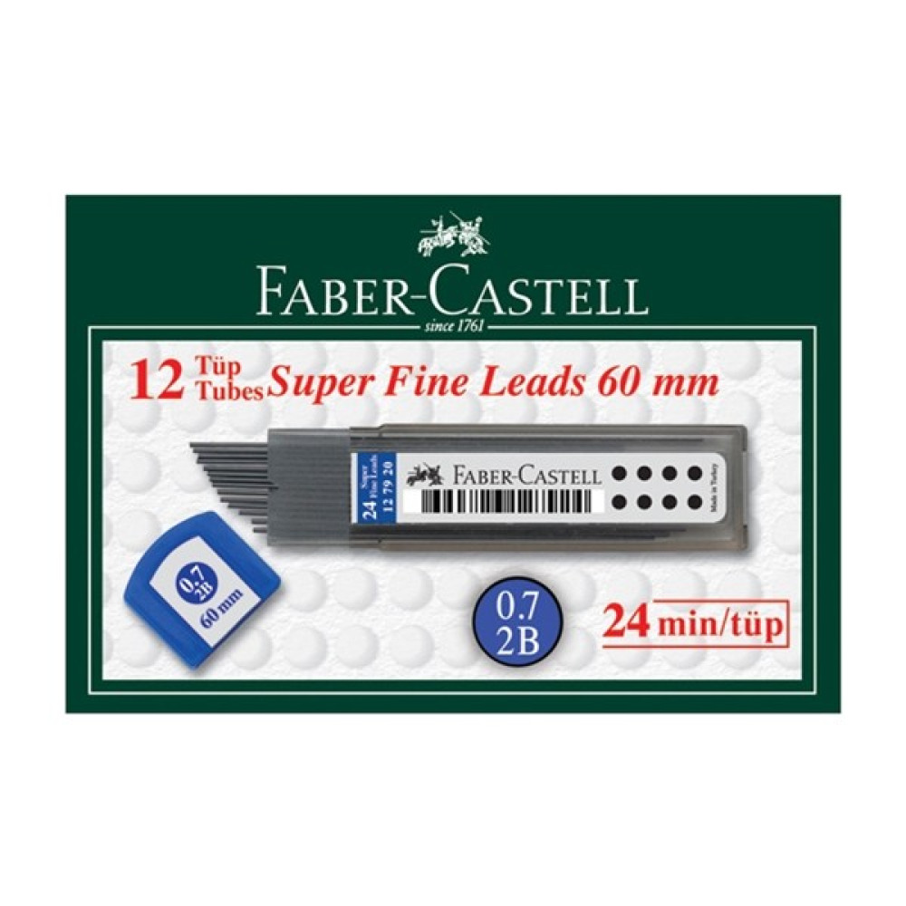 Faber-Castell Min Super Fıne 2B 0.7 12 Adet Kurşun Kalem Ucu (Min) Fiyatı