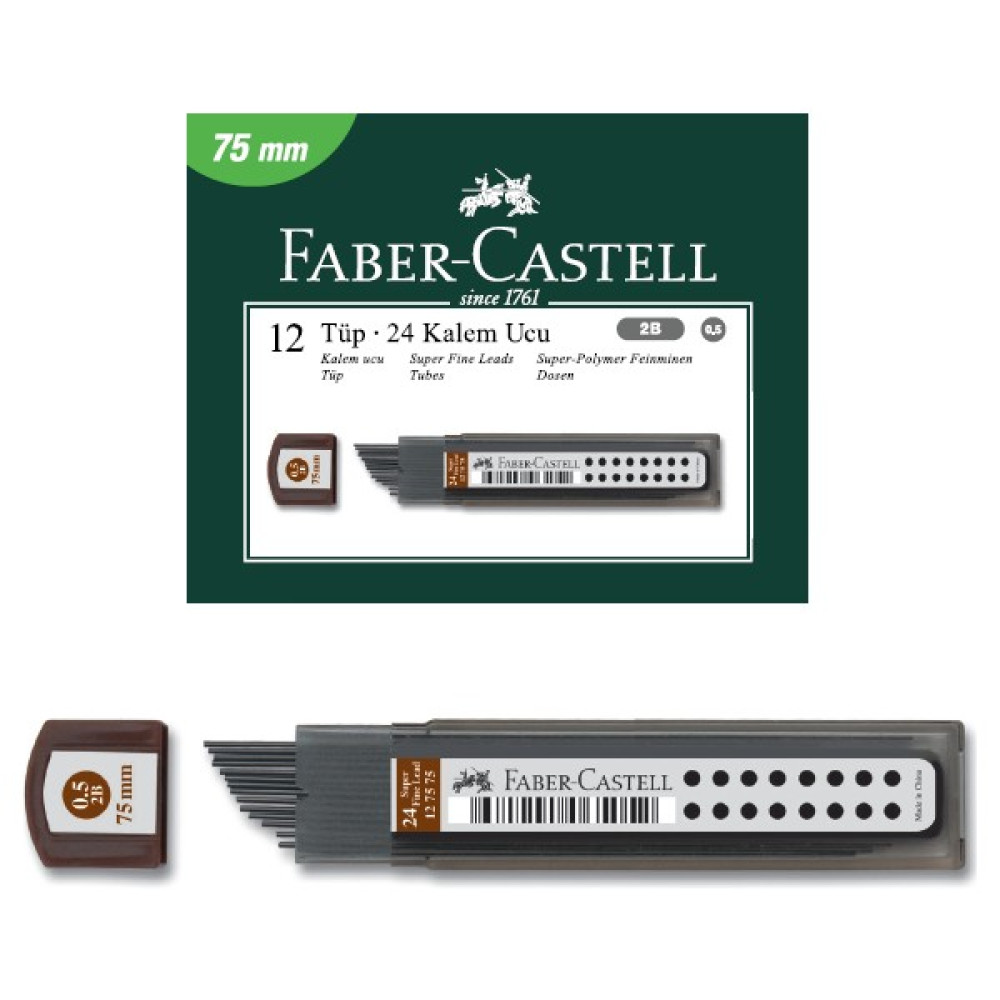 Faber-Castell Min Süper Fine 75 mm 2b 0.5 mm 5090 127575 Mekanik Kurşun (Versatil) Kalem Fiyatı