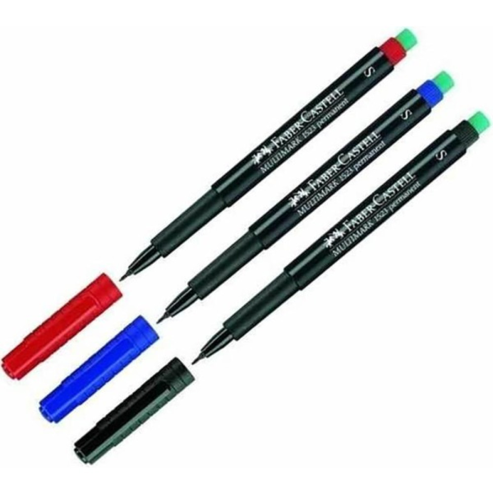 Faber-Castell Multimark Permanent Asetat Kalemi 0.4 mm S 3 Renk CD-DVD-Asetat Kalemi Fiyatı