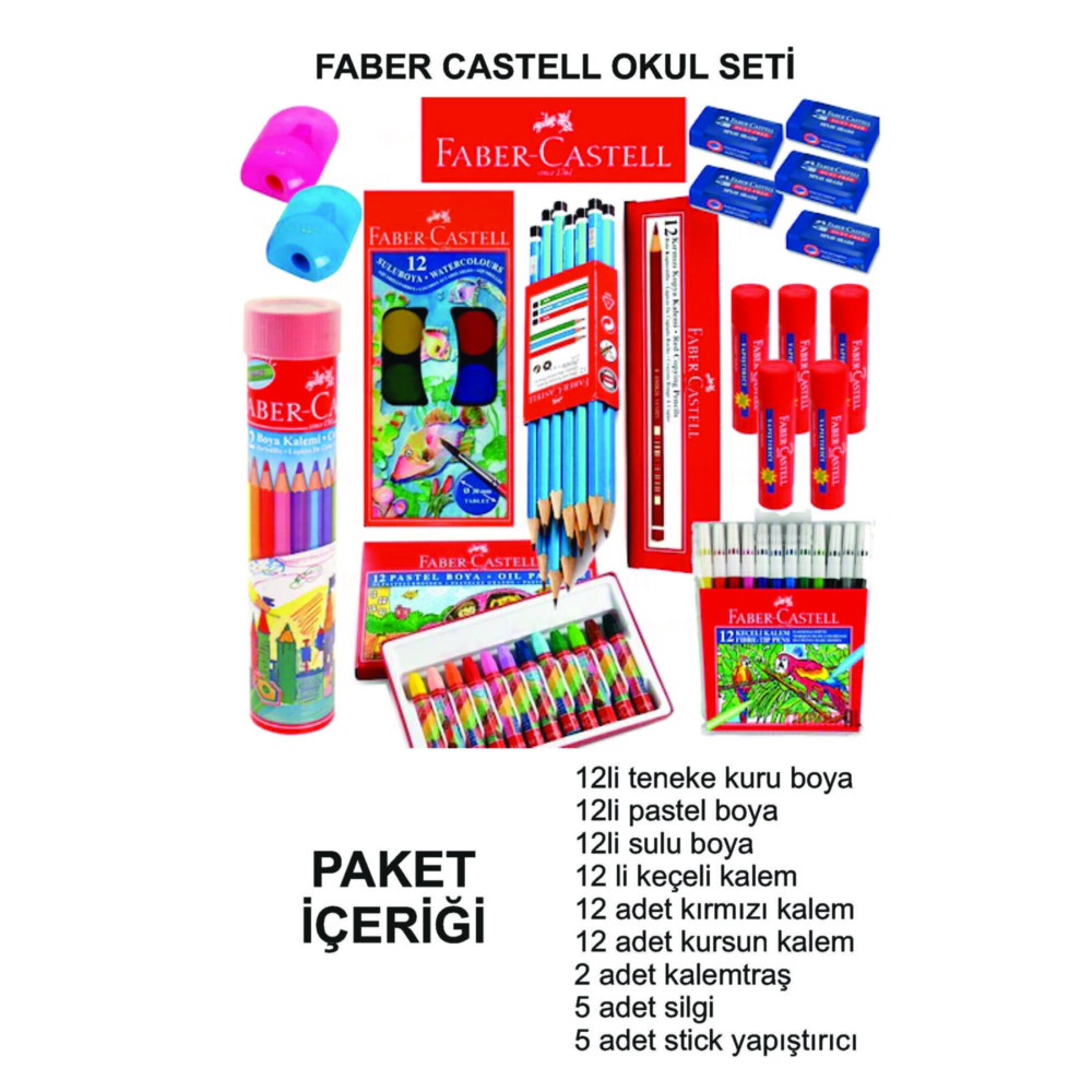 Faber Castell Okul Seti Kuru Boya Kalemi Fiyatı
