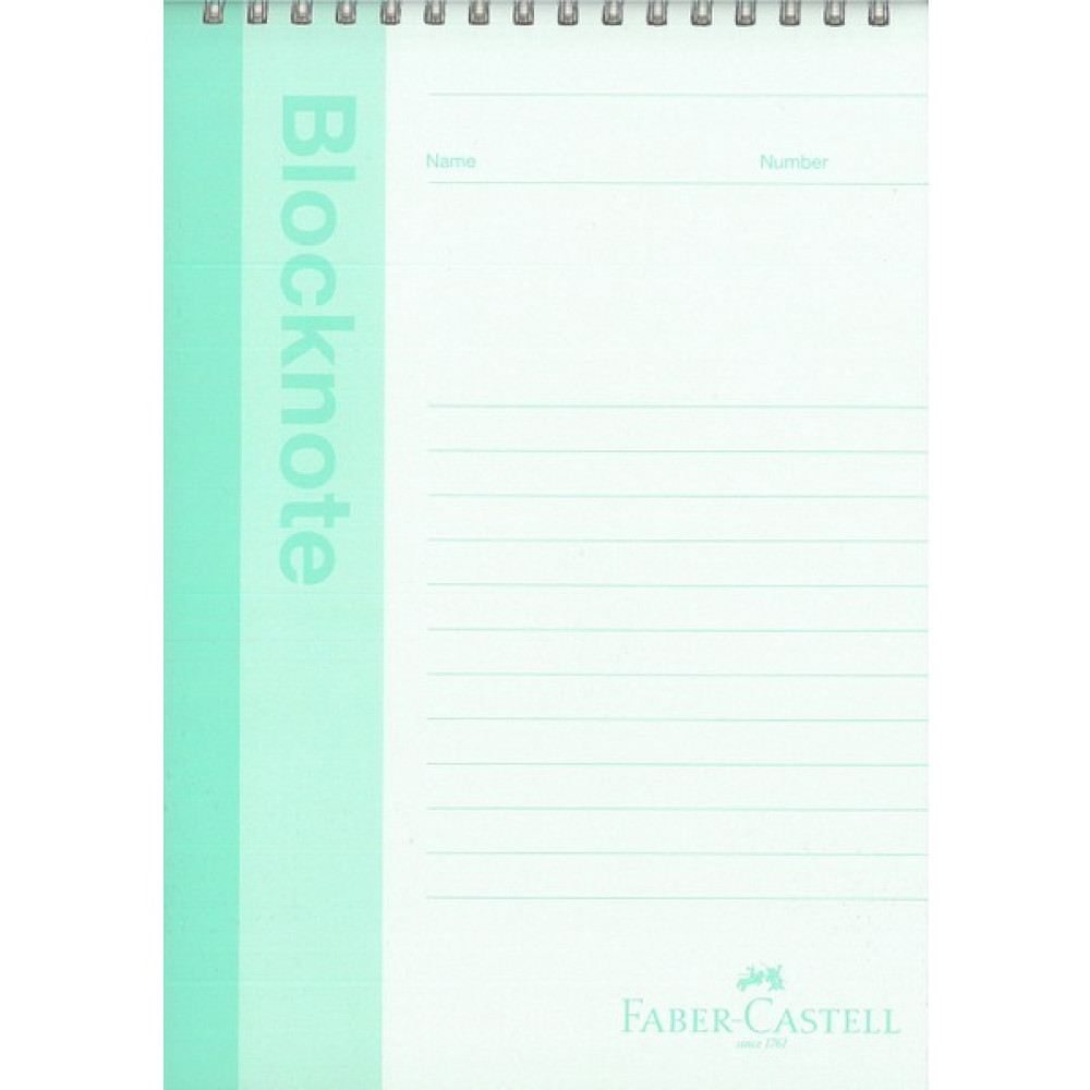 Faber-Castell Pastel Renk Karton Kapaklı Bloknot A5(14X21CM) 80 Yaprak Çizgisiz - Pastel Yeşil Not Defteri & Bloknot Fiyatı