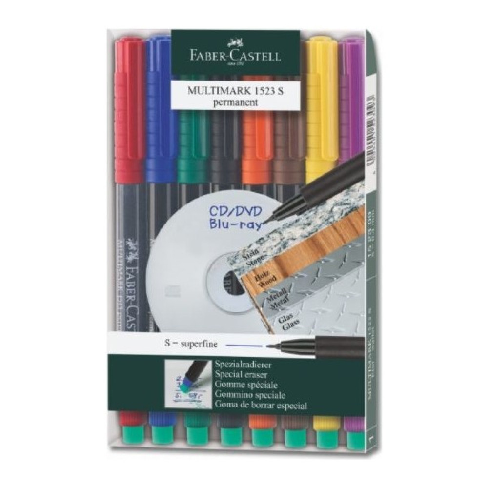 Faber-Castell Permanent (S)  8li  Takım - S Keçe Uçlu Kalem Fiyatı